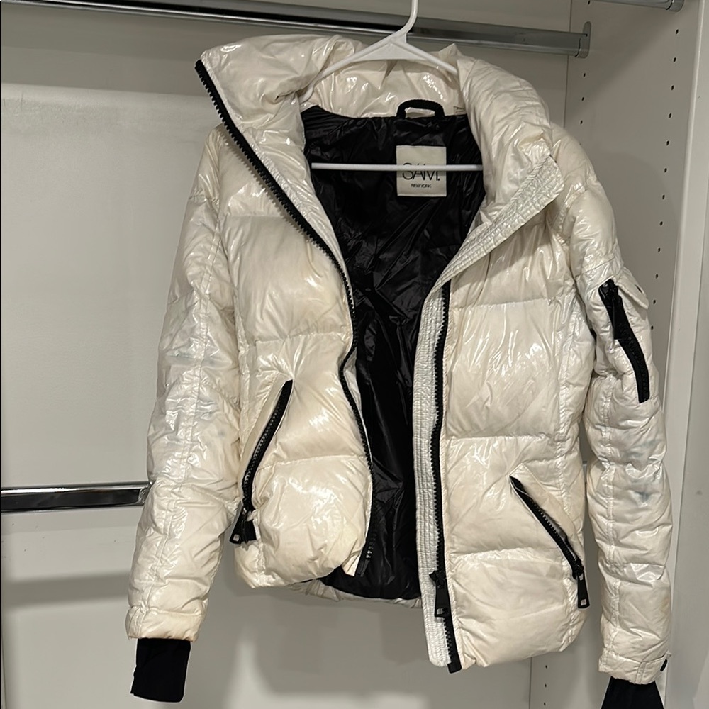 SAM. NYC Women's White Puffer Jacket SIZE XS